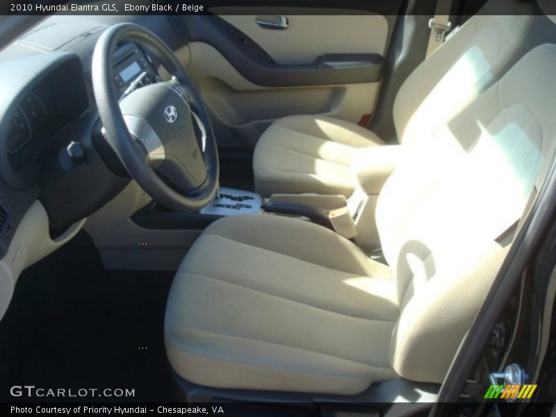 Ebony Black / Beige 2010 Hyundai Elantra GLS