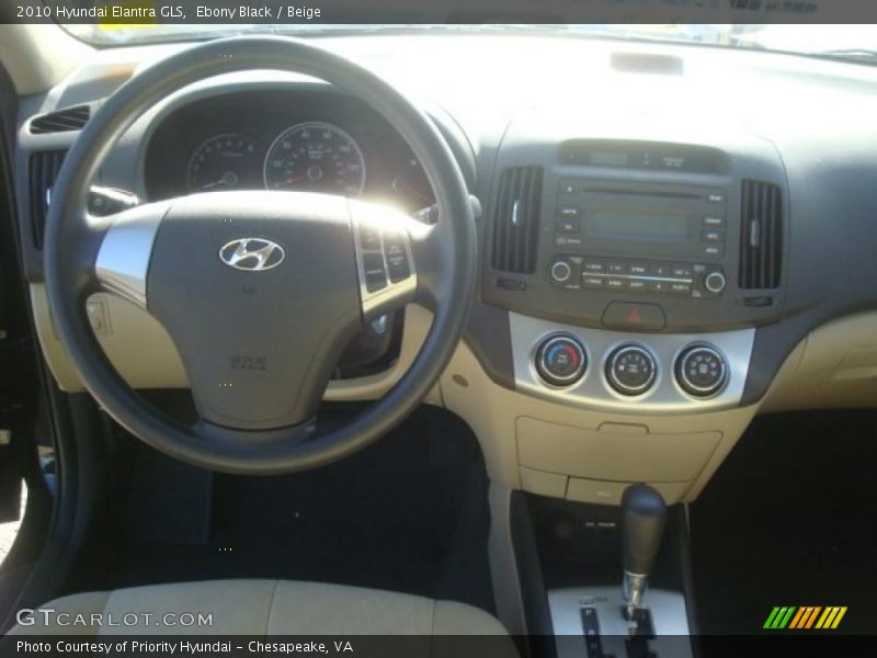 Ebony Black / Beige 2010 Hyundai Elantra GLS