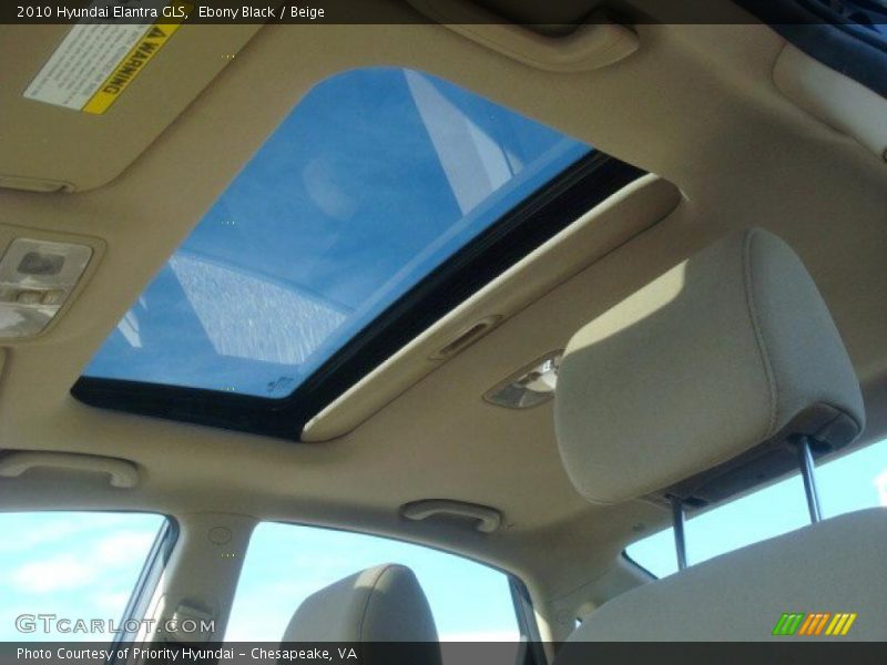 Ebony Black / Beige 2010 Hyundai Elantra GLS