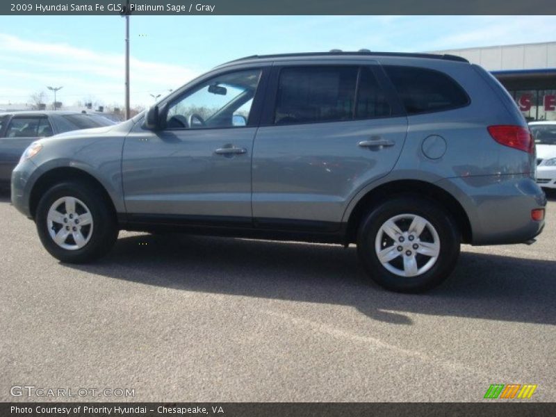 Platinum Sage / Gray 2009 Hyundai Santa Fe GLS