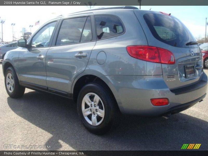 Platinum Sage / Gray 2009 Hyundai Santa Fe GLS