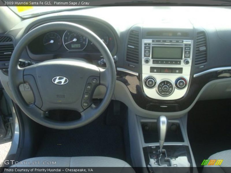 Platinum Sage / Gray 2009 Hyundai Santa Fe GLS