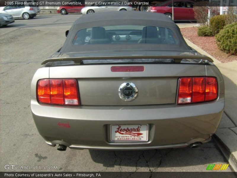 Mineral Grey Metallic / Dark Charcoal 2005 Ford Mustang GT Premium Convertible