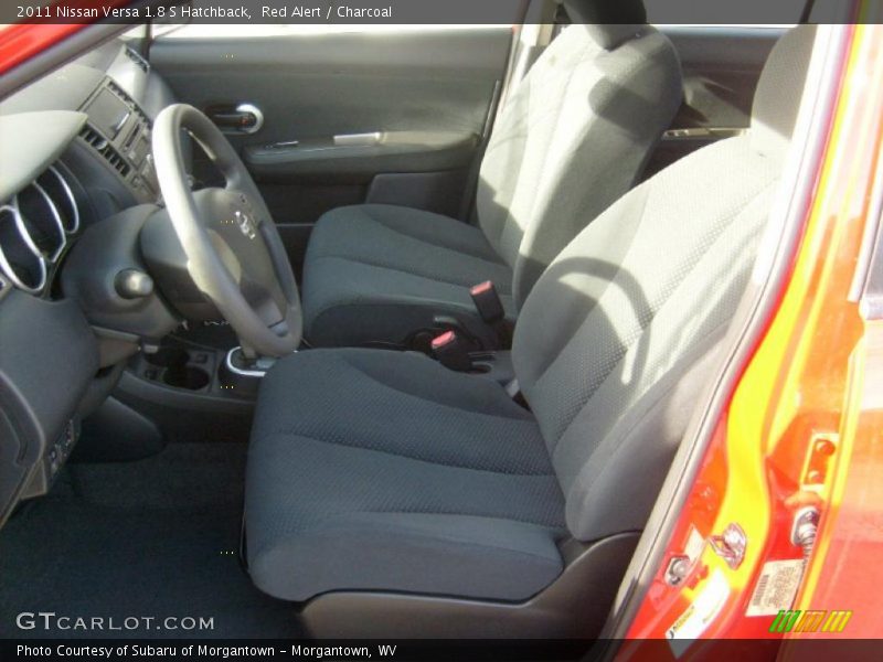  2011 Versa 1.8 S Hatchback Charcoal Interior