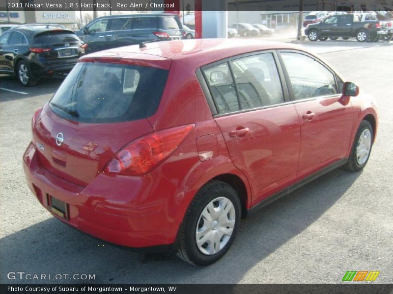 Red Alert / Charcoal 2011 Nissan Versa 1.8 S Hatchback