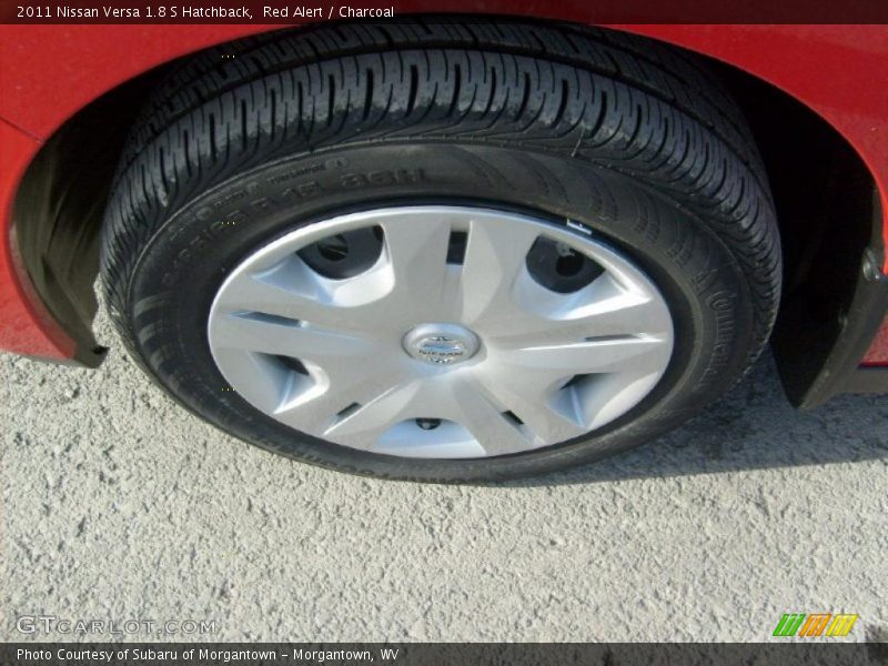 Red Alert / Charcoal 2011 Nissan Versa 1.8 S Hatchback
