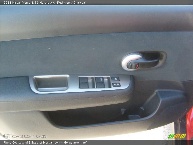 Red Alert / Charcoal 2011 Nissan Versa 1.8 S Hatchback