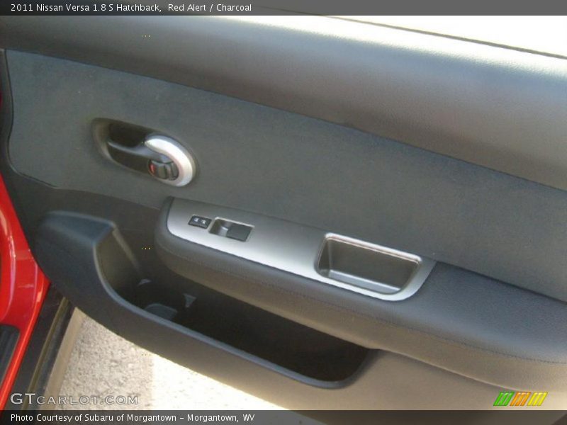 Red Alert / Charcoal 2011 Nissan Versa 1.8 S Hatchback