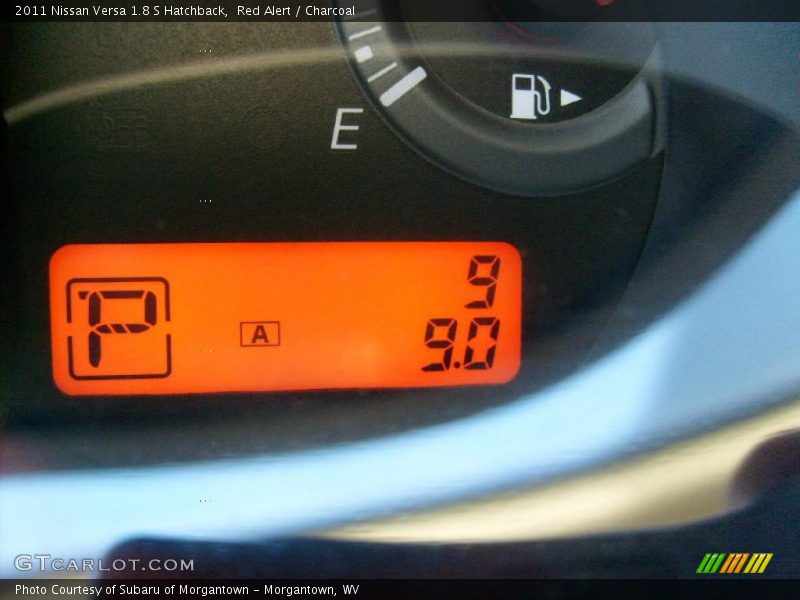 Red Alert / Charcoal 2011 Nissan Versa 1.8 S Hatchback