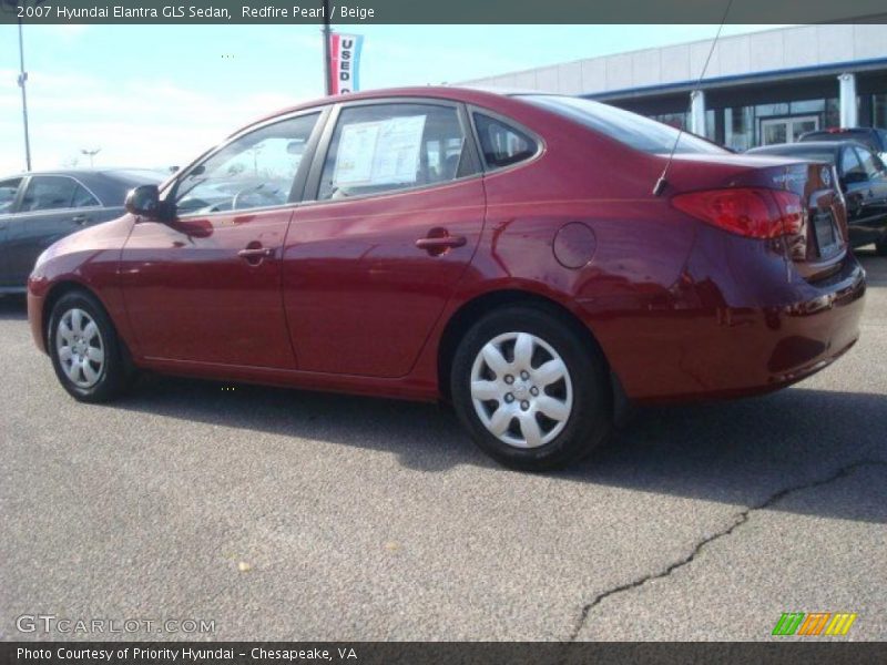 Redfire Pearl / Beige 2007 Hyundai Elantra GLS Sedan
