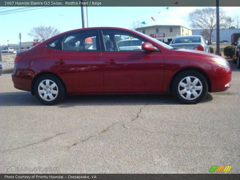 Redfire Pearl / Beige 2007 Hyundai Elantra GLS Sedan