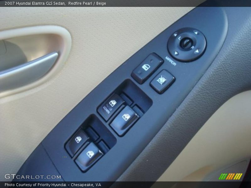 Redfire Pearl / Beige 2007 Hyundai Elantra GLS Sedan
