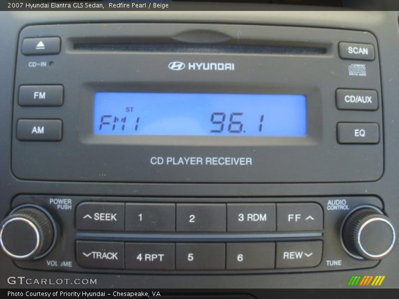 Redfire Pearl / Beige 2007 Hyundai Elantra GLS Sedan