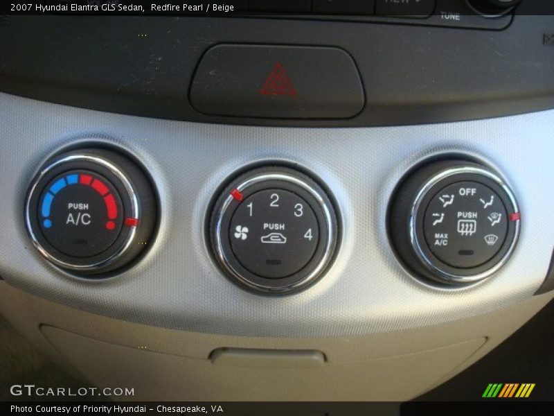 Redfire Pearl / Beige 2007 Hyundai Elantra GLS Sedan