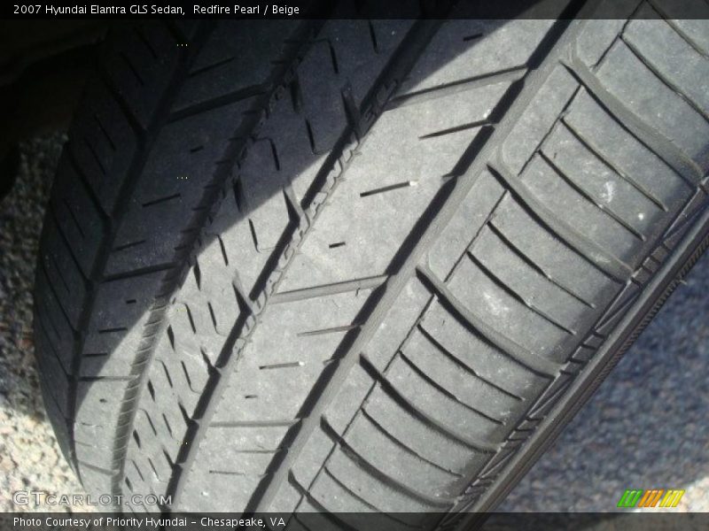 Redfire Pearl / Beige 2007 Hyundai Elantra GLS Sedan
