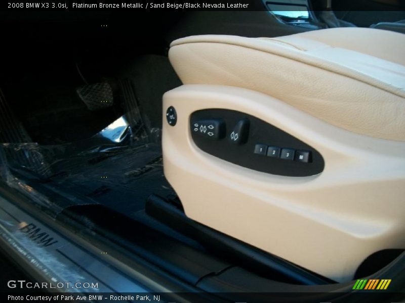 Platinum Bronze Metallic / Sand Beige/Black Nevada Leather 2008 BMW X3 3.0si