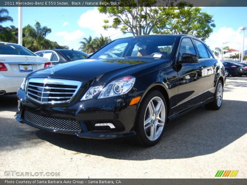 Black / Natural Beige/Black 2011 Mercedes-Benz E 550 Sedan