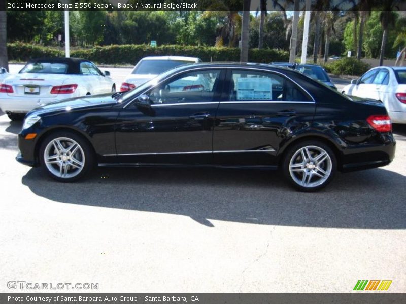 Black / Natural Beige/Black 2011 Mercedes-Benz E 550 Sedan