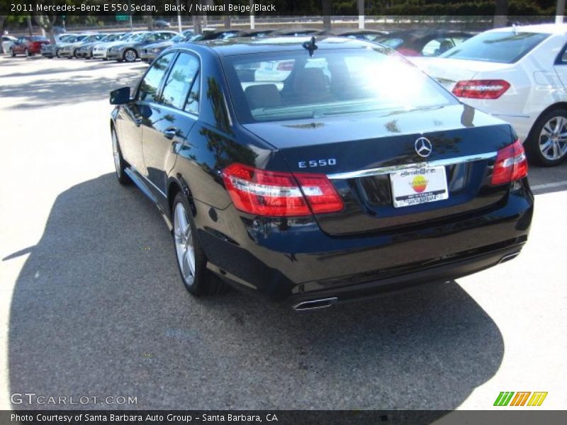 Black / Natural Beige/Black 2011 Mercedes-Benz E 550 Sedan
