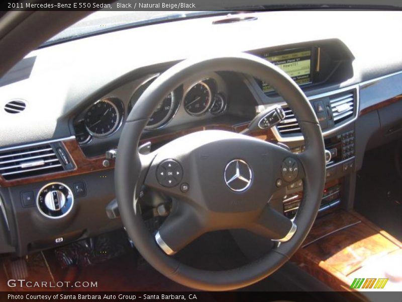 Black / Natural Beige/Black 2011 Mercedes-Benz E 550 Sedan