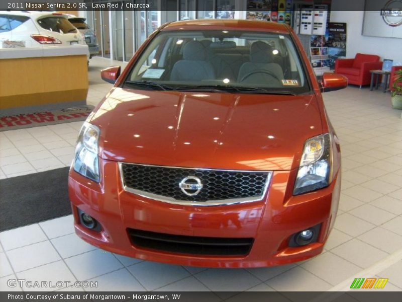 Lava Red / Charcoal 2011 Nissan Sentra 2.0 SR