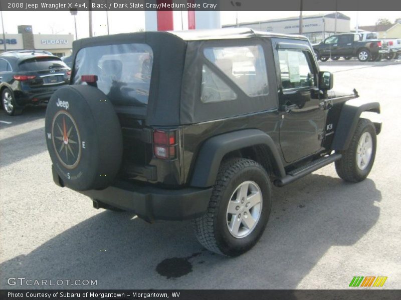 Black / Dark Slate Gray/Medium Slate Gray 2008 Jeep Wrangler X 4x4