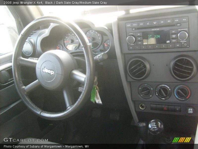 Black / Dark Slate Gray/Medium Slate Gray 2008 Jeep Wrangler X 4x4