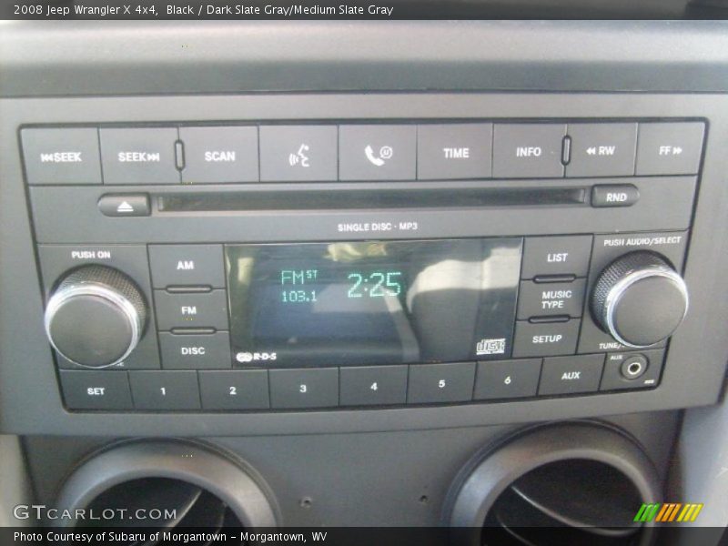 Black / Dark Slate Gray/Medium Slate Gray 2008 Jeep Wrangler X 4x4