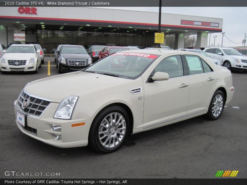 White Diamond Tricoat / Cashmere 2010 Cadillac STS V6