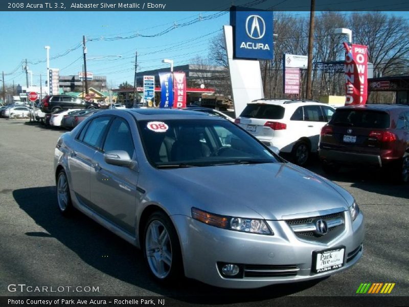 Alabaster Silver Metallic / Ebony 2008 Acura TL 3.2