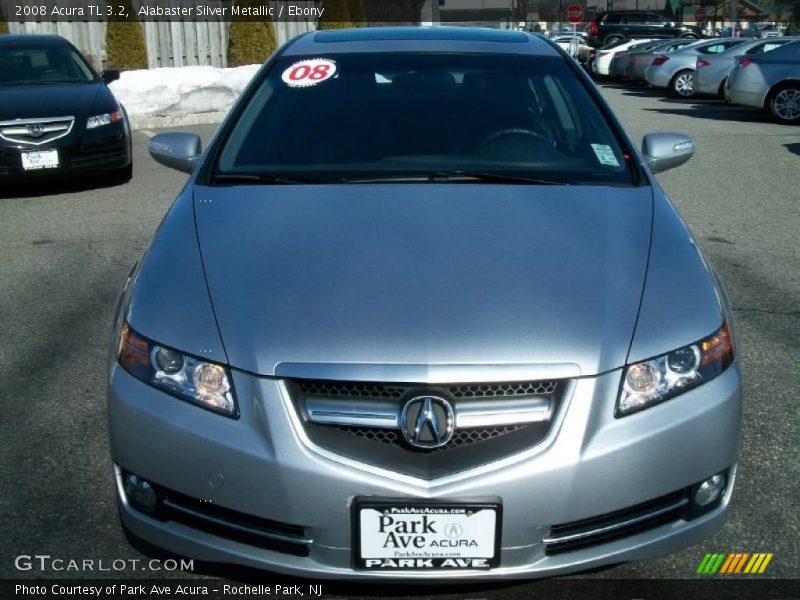 Alabaster Silver Metallic / Ebony 2008 Acura TL 3.2
