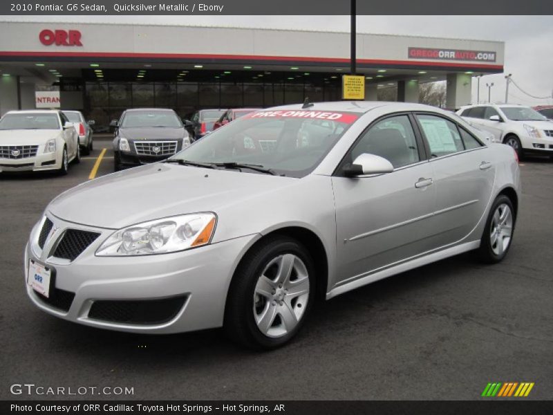 Quicksilver Metallic / Ebony 2010 Pontiac G6 Sedan