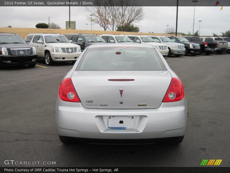 Quicksilver Metallic / Ebony 2010 Pontiac G6 Sedan