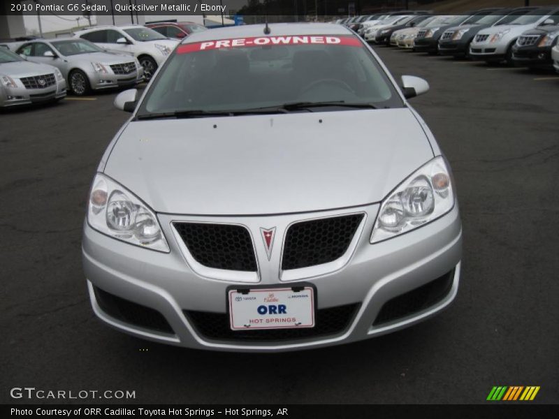 Quicksilver Metallic / Ebony 2010 Pontiac G6 Sedan