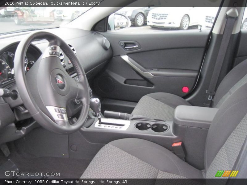  2010 G6 Sedan Ebony Interior