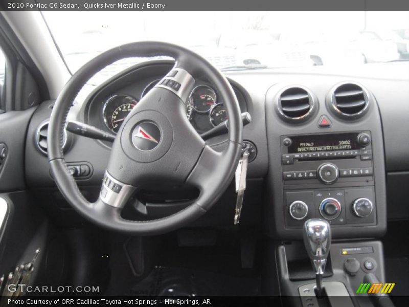 Quicksilver Metallic / Ebony 2010 Pontiac G6 Sedan
