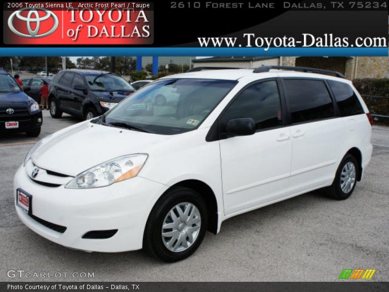 Arctic Frost Pearl / Taupe 2006 Toyota Sienna LE