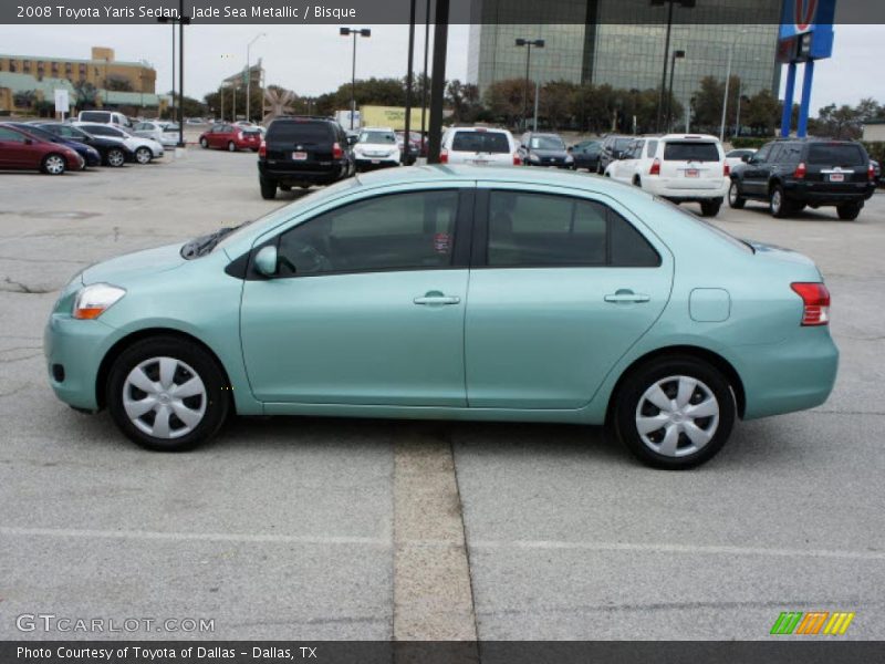 Jade Sea Metallic / Bisque 2008 Toyota Yaris Sedan