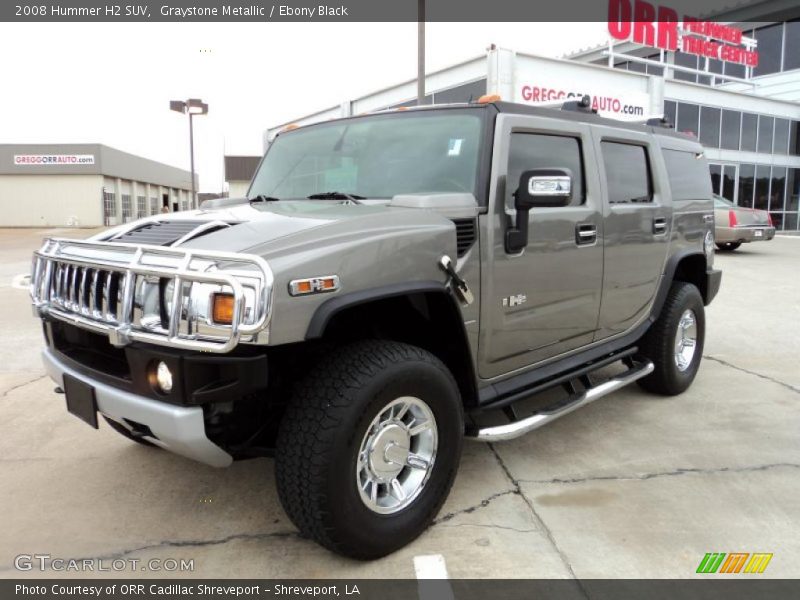 Graystone Metallic / Ebony Black 2008 Hummer H2 SUV