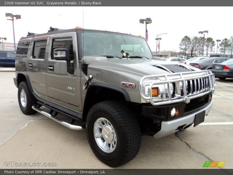 Graystone Metallic / Ebony Black 2008 Hummer H2 SUV