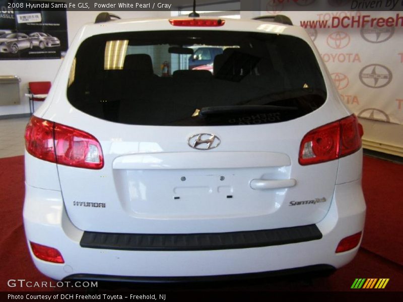 Powder White Pearl / Gray 2008 Hyundai Santa Fe GLS