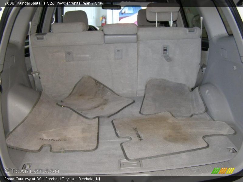 Powder White Pearl / Gray 2008 Hyundai Santa Fe GLS