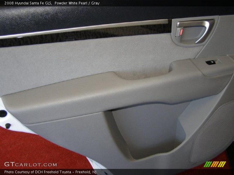 Powder White Pearl / Gray 2008 Hyundai Santa Fe GLS