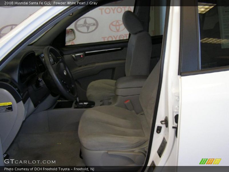 Powder White Pearl / Gray 2008 Hyundai Santa Fe GLS