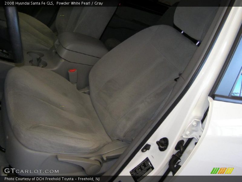 Powder White Pearl / Gray 2008 Hyundai Santa Fe GLS