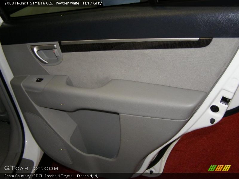 Powder White Pearl / Gray 2008 Hyundai Santa Fe GLS