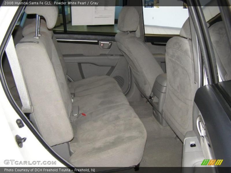 Powder White Pearl / Gray 2008 Hyundai Santa Fe GLS
