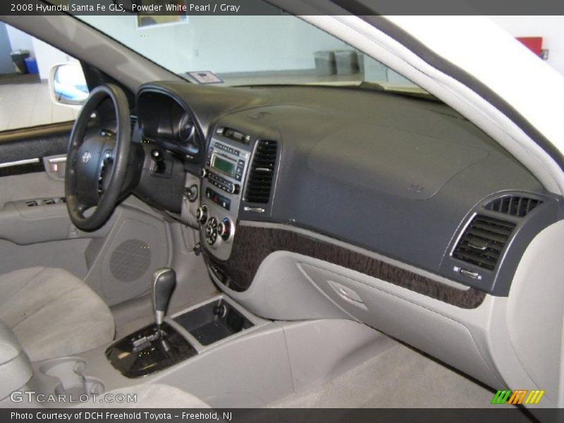 Powder White Pearl / Gray 2008 Hyundai Santa Fe GLS