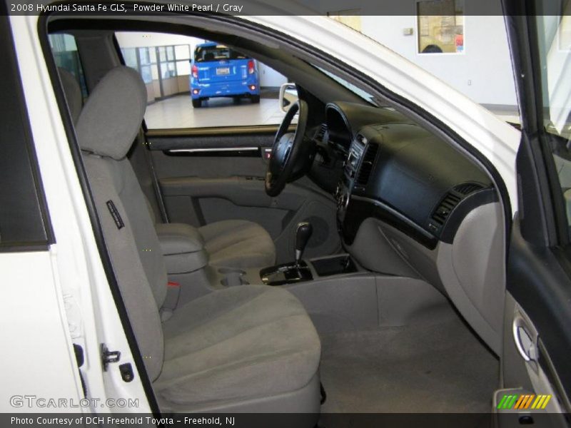 Powder White Pearl / Gray 2008 Hyundai Santa Fe GLS