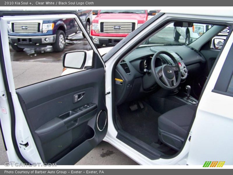 Clear White / Black Soul Logo Cloth 2010 Kia Soul +